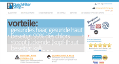 Desktop Screenshot of duschfiltershop.de